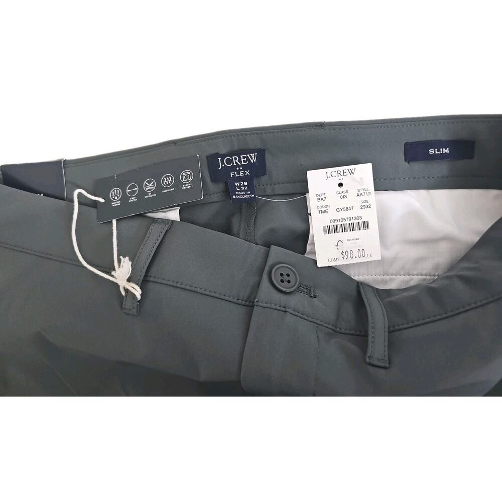 J.Crew Tech ~Men's Size 29x32~ Gray Slim Fit Flex Pants AA712 NWT. - Picture 15 of 16